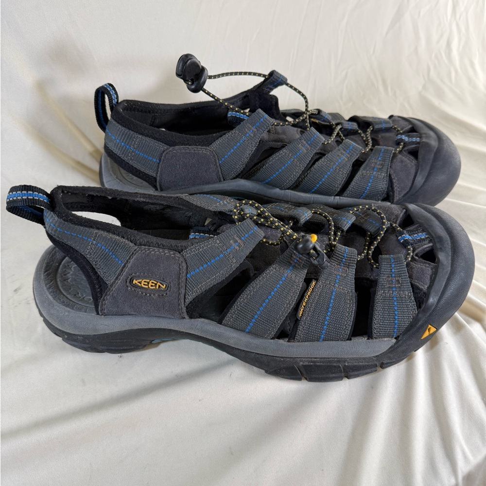 KEEN Men's Waterproff Black and Blue Outdoor Sandals